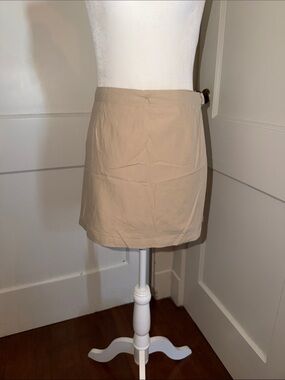 Women’s Hind Classic Khaki Lime Green Reversible Athletic Mini Skirt 6 8